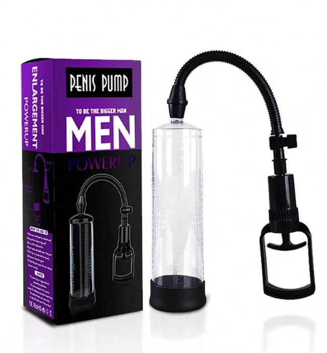 Men PowerUp Pro Pump – Penis Enlargement Pump with Pistol Grip Handle